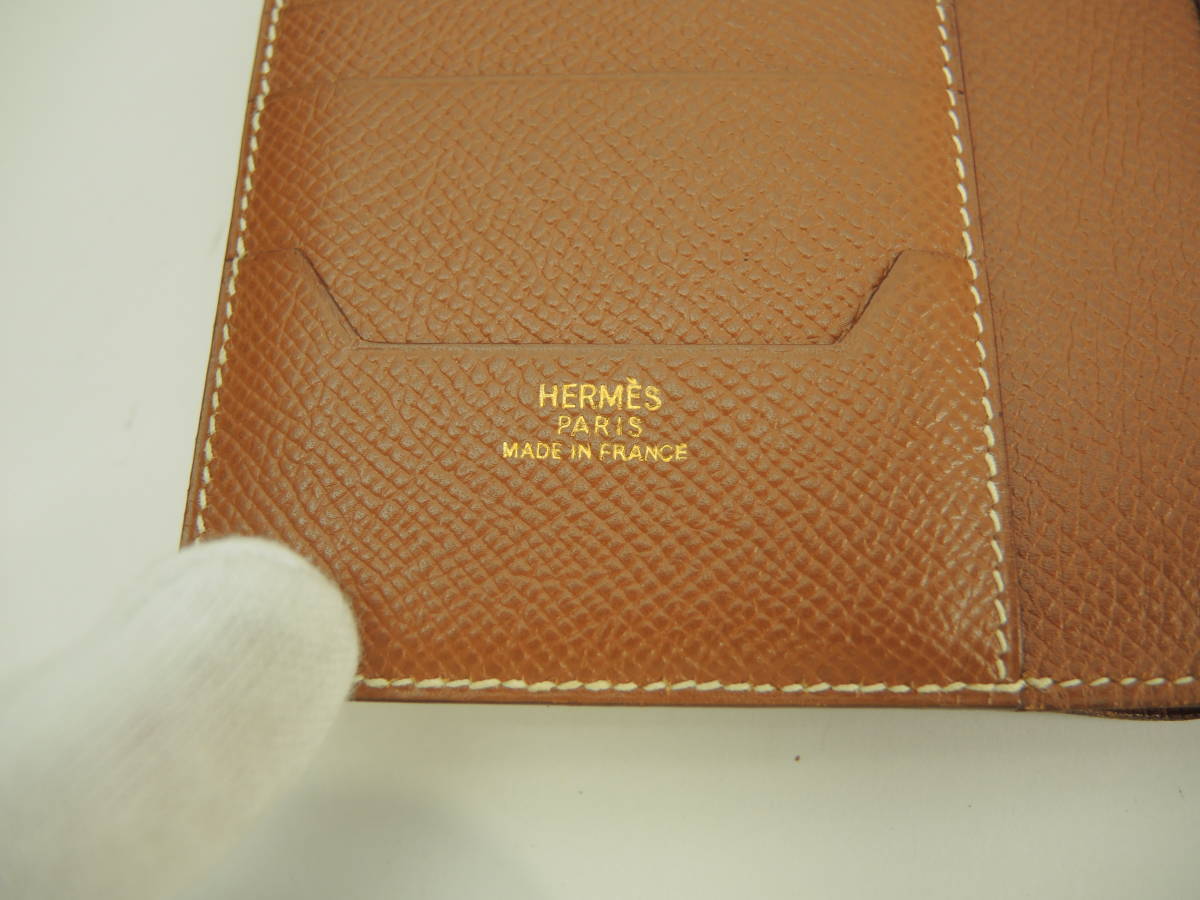 エルメス ジュラ エプソン ゴールド コンパクトウォレット 3つ折り財布