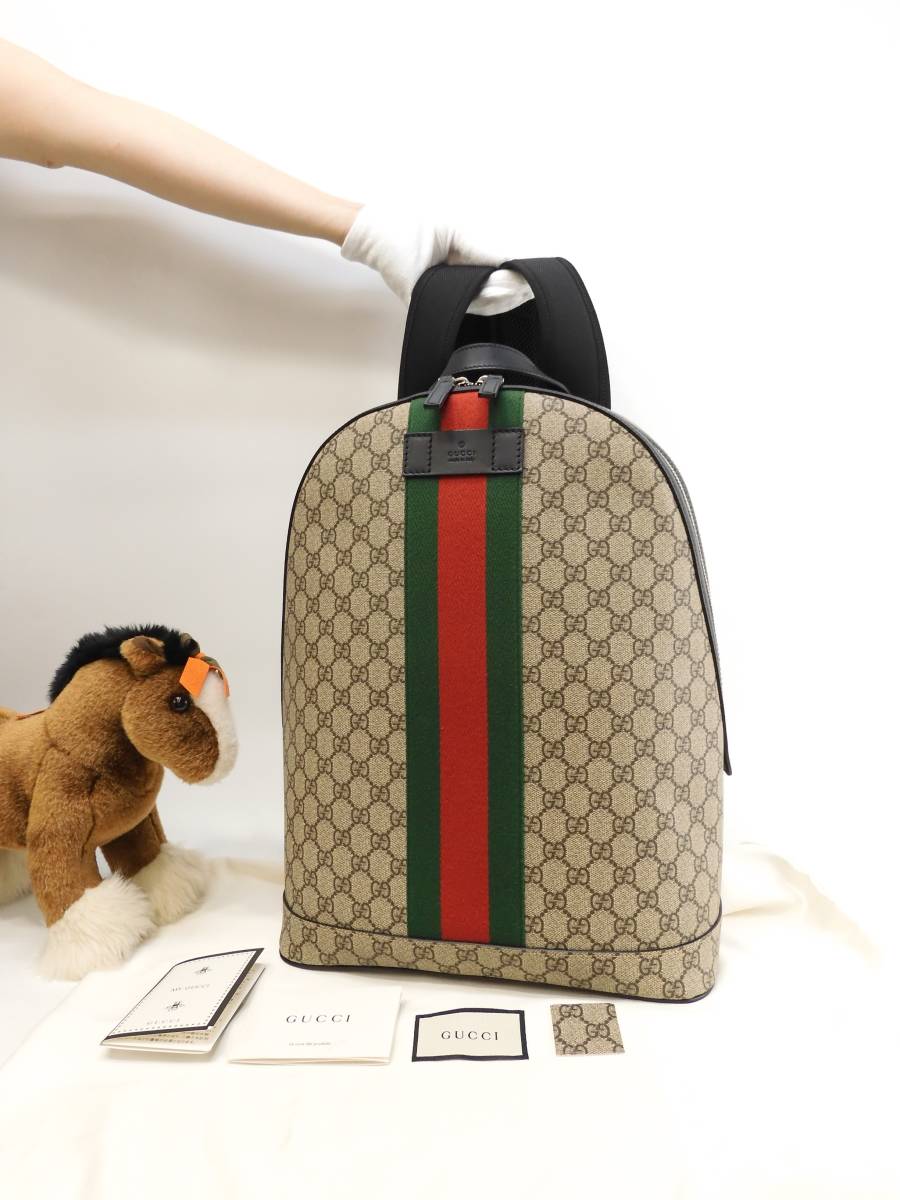 グッチ バックパック ウェブ クーリエGG リュックサック 新品同様@ 7