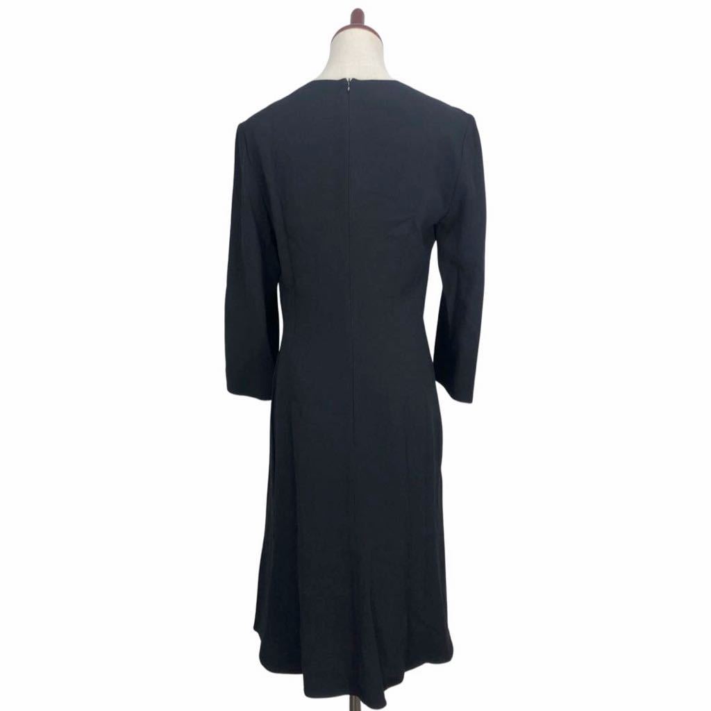美品　EMPORIO ARMANI エンポリオアルマーニ　レディース　ブラック　リボン装飾　長袖　ワンピース　42表記_画像3