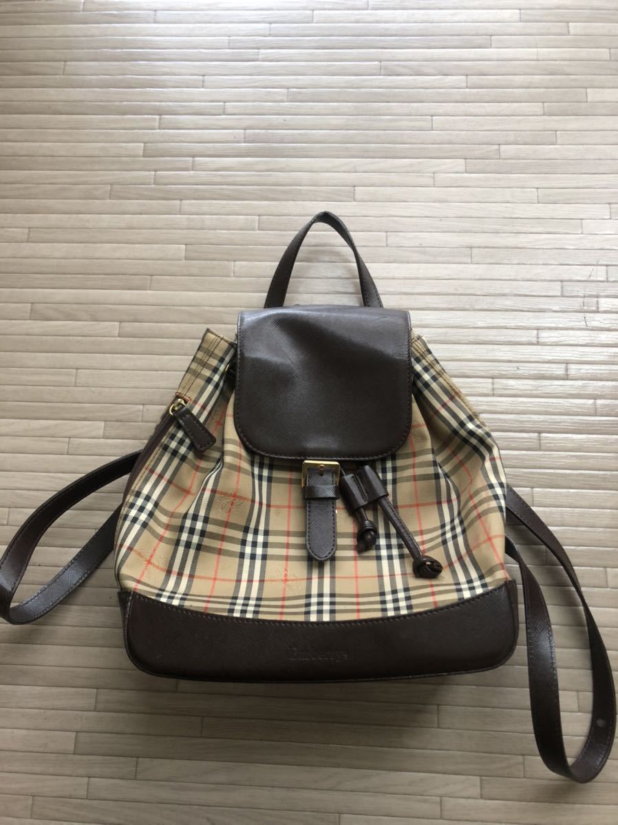 BURBERRYS ミニリュック バックパック ノバチェック キャンバス