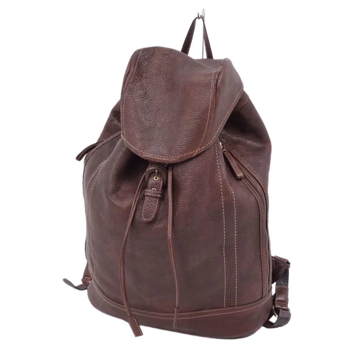 美品 土屋鞄 TSUCHIYA-KABAN バッグ バックパック リュック カーフレザー 本革 カバン 鞄 メンズ レディース ブラウン ch03os-rm21b22000 バックパック