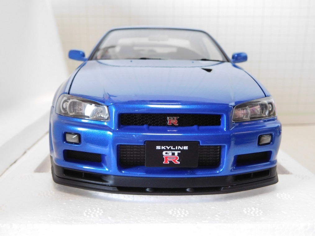 ◎Aa1/18 日産 スカイライン GT-R (R34) VスペックⅡ ベイサイドブルー