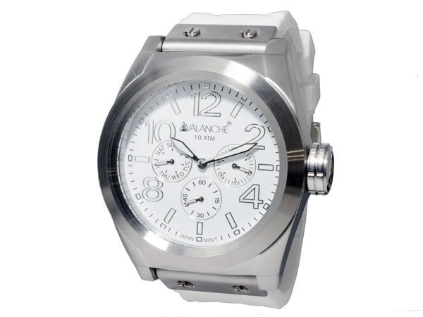 アバランチ AVALANCHE クオーツ メンズ 腕時計 AV1027-WHRG ホワイト-