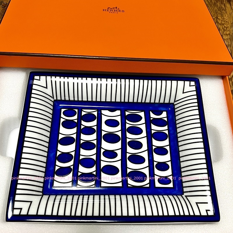 SALE★ギフトに最適【新品★希少】★HERMES★エルメス ブルーダイユール ヴィドポッシュ/小物入れ/チェンジトレイ/万能スクエアプレート_画像6