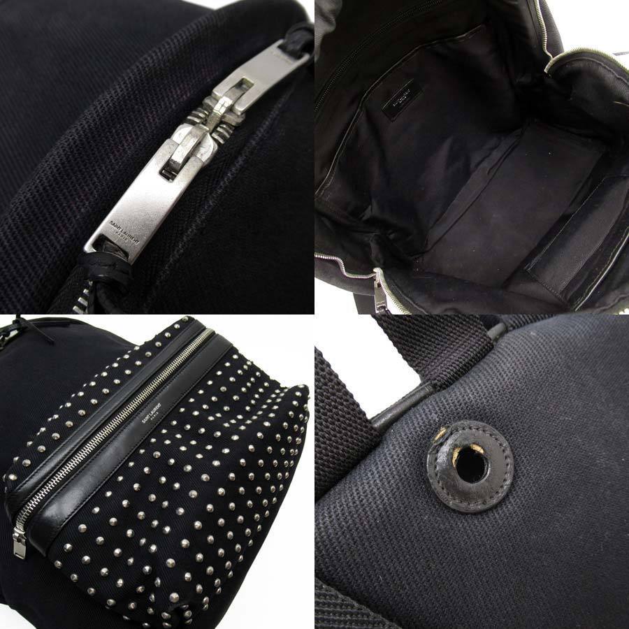 SAINT LAURENT サンローラン リュック バックパック キャンバスxレザー