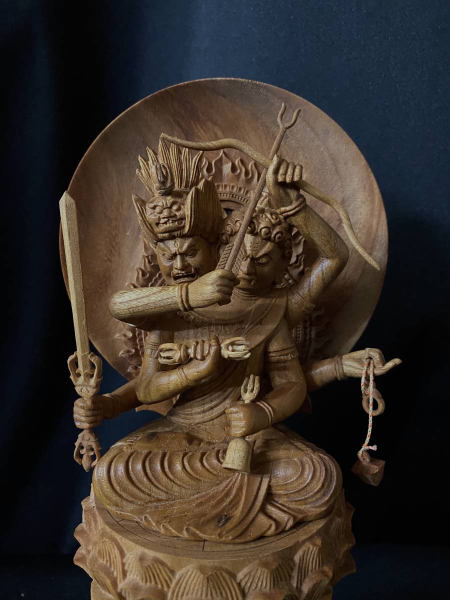 新作 井波彫刻 極上彫 総ケヤキ材 仏教工芸品 木彫仏像 仏師手仕上げ品 