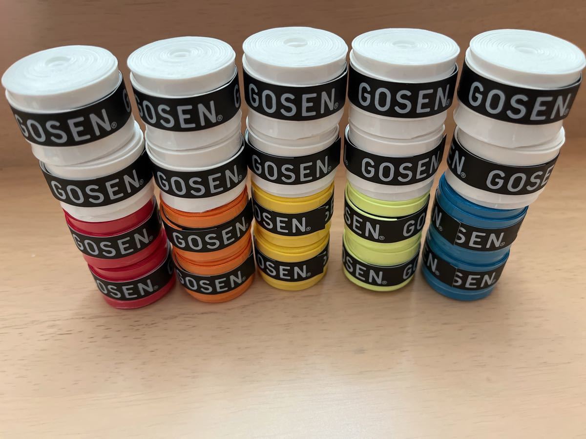 GOSEN グリップテープ 17個 白色 迅速発送ゴーセン マイバチ色変更可