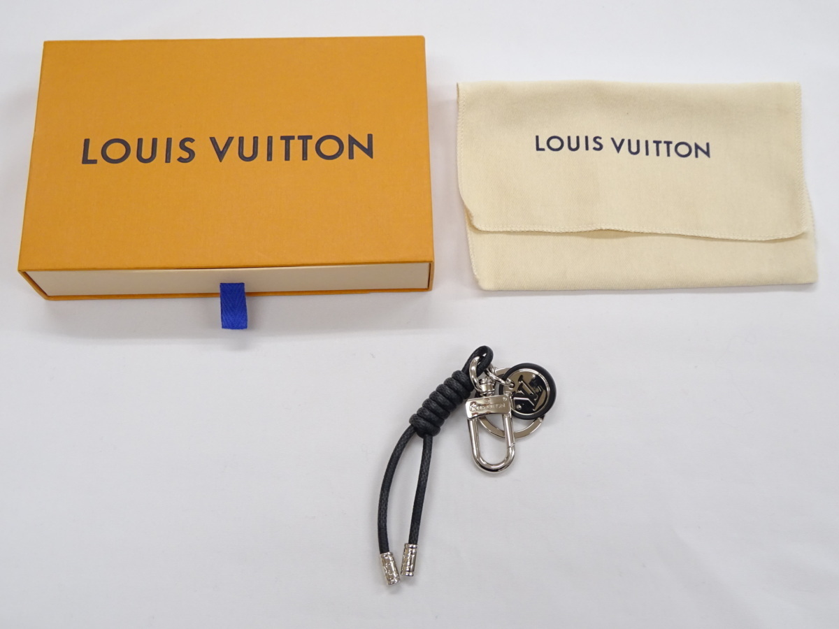 美品】ルイヴィトン LOUIS VUITTON キーホルダー レザー ロープ ダミエ