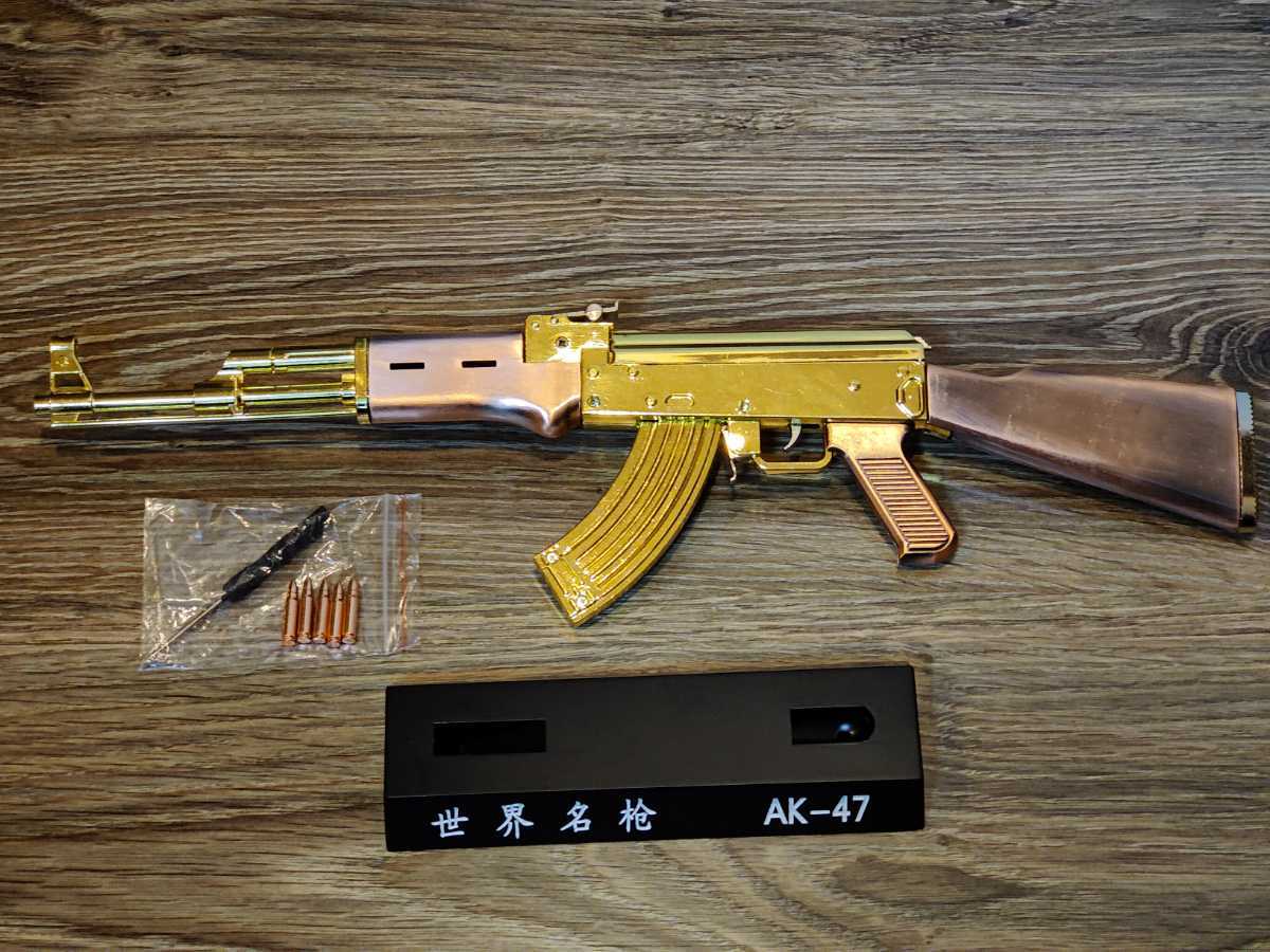 Yahoo!オークション - 1/2スケール AK-47 ゴールド ミニチュア Yahoo!オークション - 1/2スケール AK-47 ゴールド ミニチュア