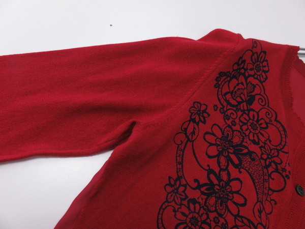 SunaUna SunaUna floral print cardigan back ... cloth beautiful goods red M
