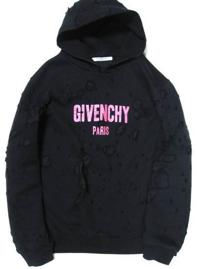 送料無料 GIVENCHY デストロイ加工 パーカー M ジバンシー 希少 送料無料 GIVENCHY デストロイ加工 パーカー M ジバンシー 希少