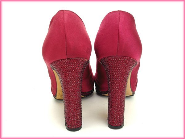  Rene * Caovilla pumps rhinestone super-discount [ used ] X5887