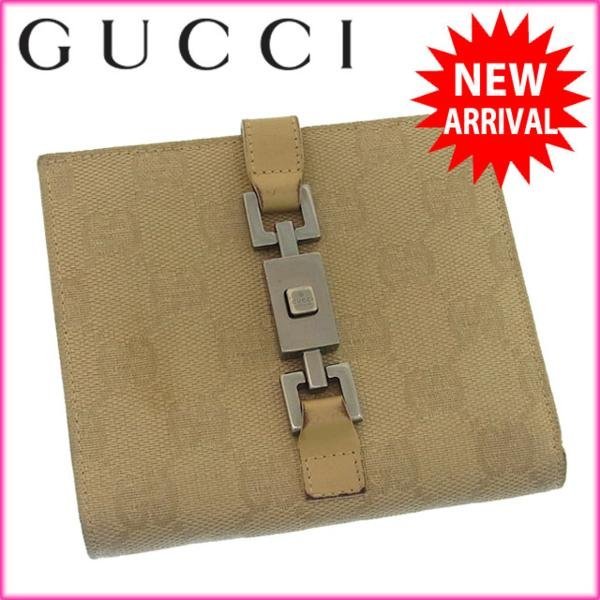 グッチ GUCCI Wホック財布 ＧＧキャンバス 人気 激安[中古]X7512_画像1