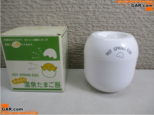 KG62 ホカホカ 温泉たまご器/温泉卵メーカー HOT SPRING EGG 元箱付き 同時に5個作れる 熱湯を注ぐだけ 調理器具 キッチン_画像1