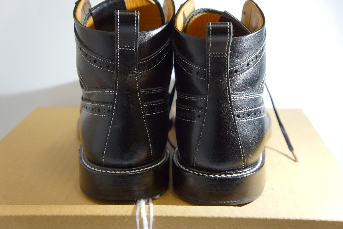 美品 21SS Hender Schemeエンダースキーマ 冗談一 ウイングチップ レザー シューズ ドレス ブーツ スニーカー nk-s-jdn 黒6 328M