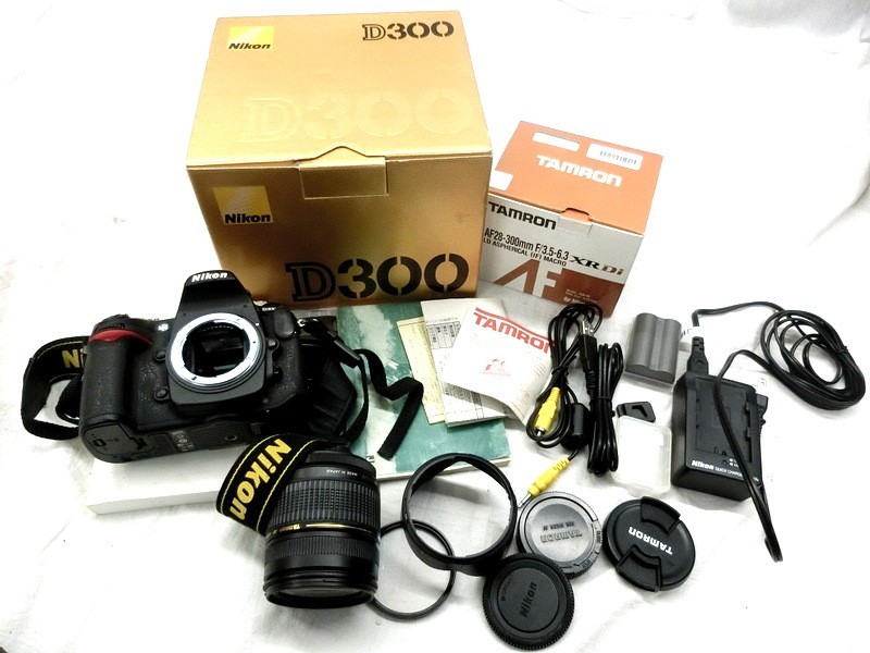 1円スタート カメラ Nikon ニコン D300 デジタル一眼 ニコンカメラ デジタルカメラ タムロンレンズ 箱 充電器 バッテリー付き XX1054