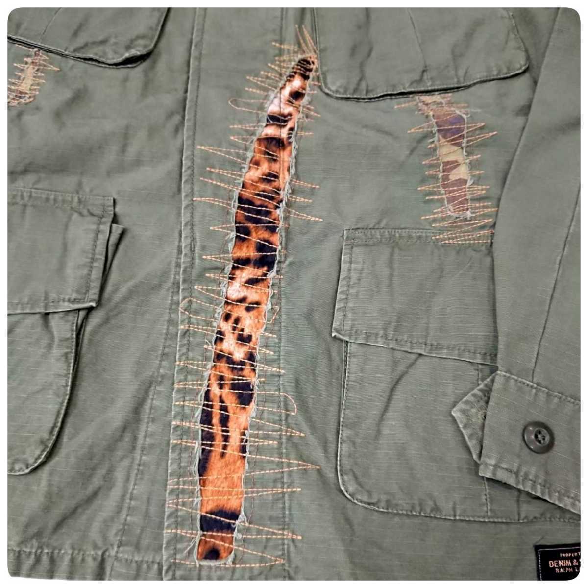 DENIM&SUPPLY RALPH LAUREN デニム&サプライ USED加工 高級豹柄 DENIM&SUPPLY RALPH LAUREN デニム&サプライ USED加工 高級豹柄