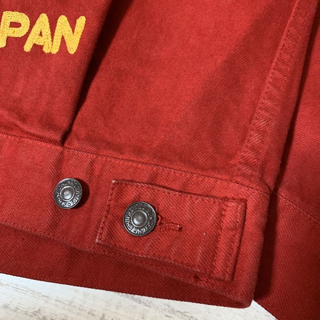 バック刺繍】UNKNOWN レッド 2nd TYPE デニム ジャケット Levi's