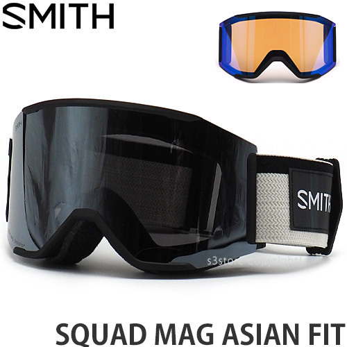 1円～ 21-22 SMITH SQUAD MAG ASIAN FIT TNF Wht CHROMAPOP SUN