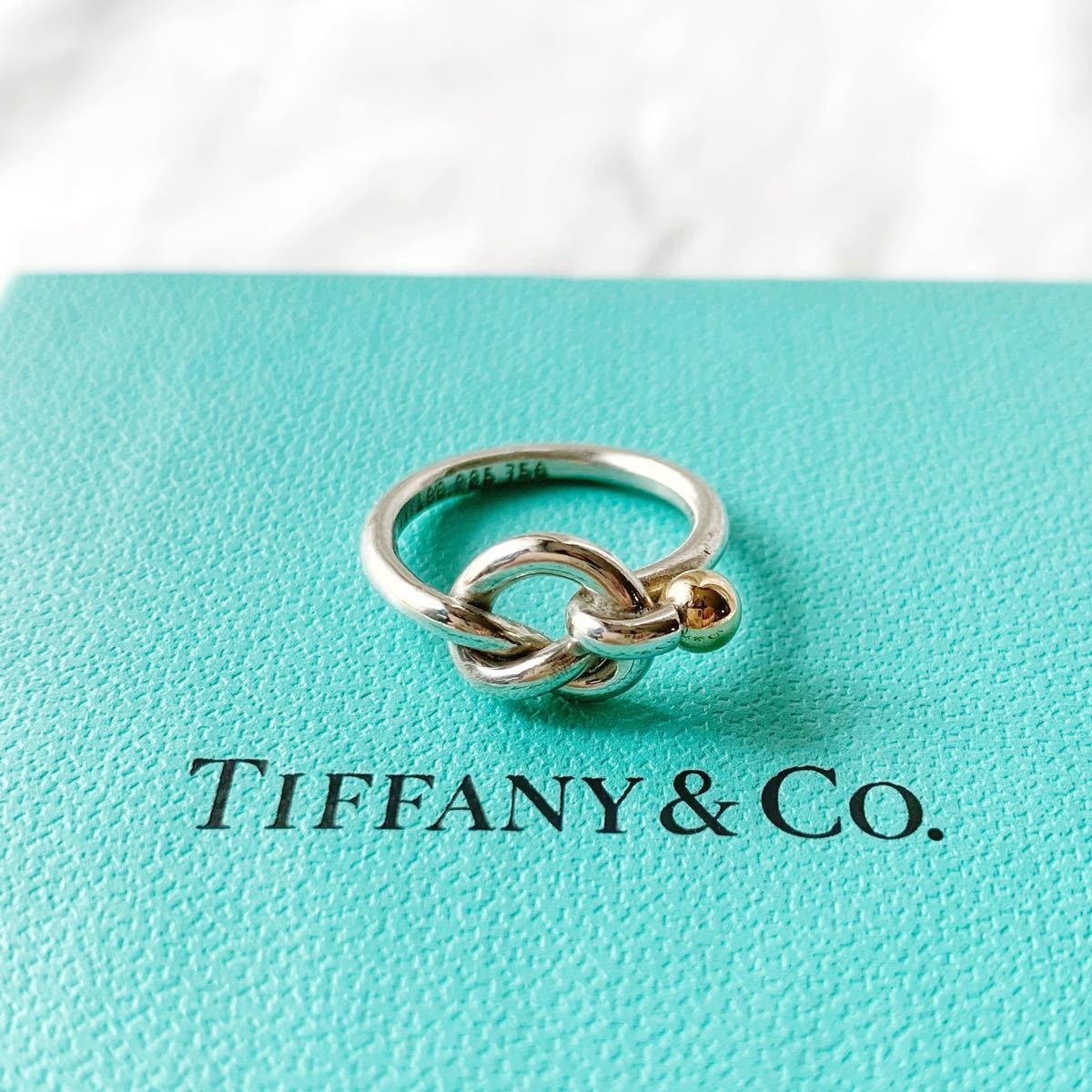 美品 TIFFANY&Co ティファニー ラブノット リング 指輪 6号（¥11,500 