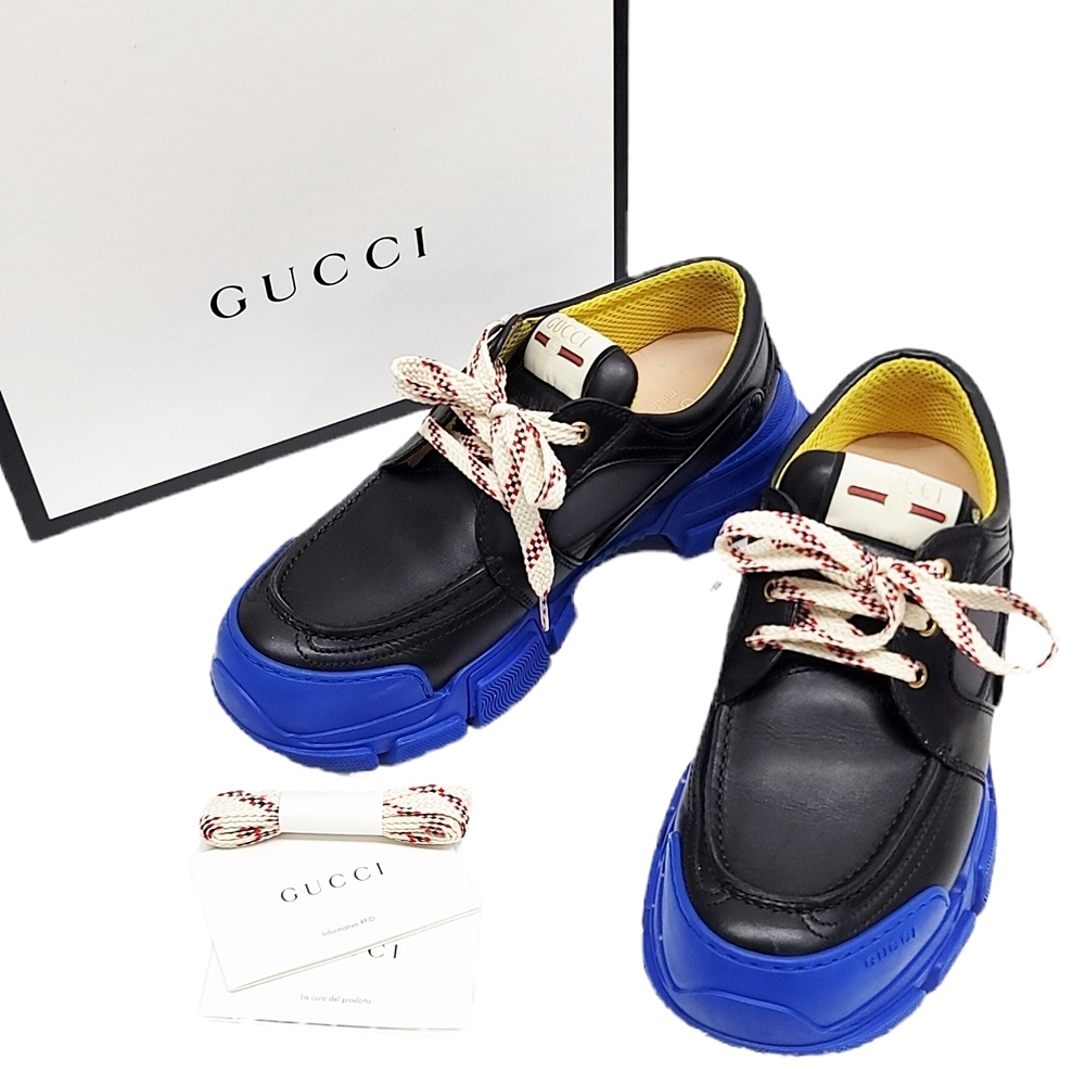 WB933 GUCCI グッチ BOATREK フレッシュトラック レザー ダッド
