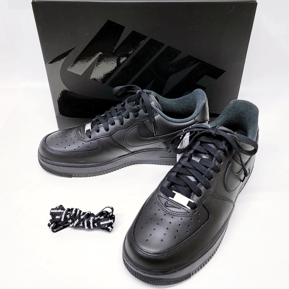 WB427 Supreme NIKE シュプリーム ナイキ AIR FORCE1 LOW エアフォース1 CU9225-001 US9 27cm ブラック スニーカー ●80