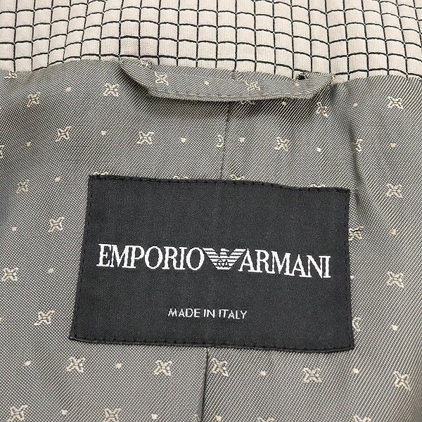 美品◆EMPORIO ARMANI/エンポリオアルマーニ キルティング ノーカラー ダブル ジャケット 38 国内正規品_画像5