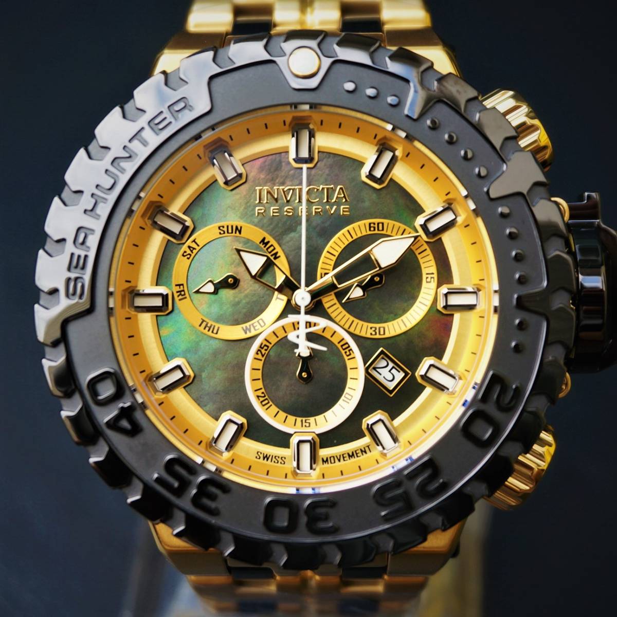 INVICTA インビクタ『Sea Hunter 34595』☆電池式☆500ｍ防水☆ケース