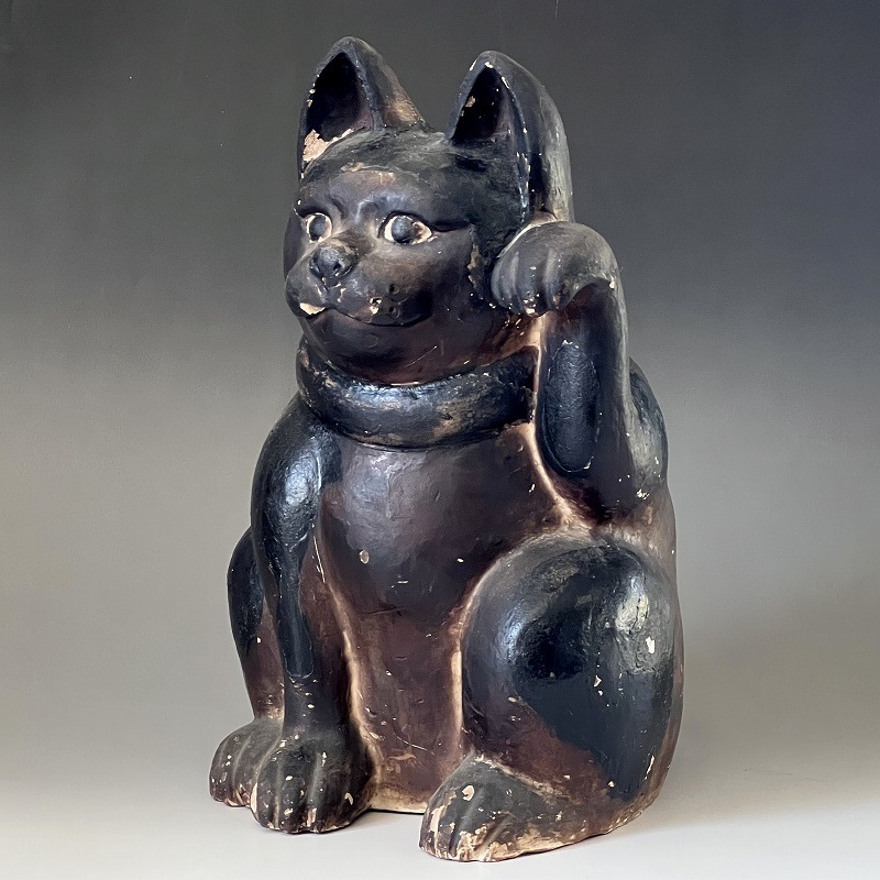 最大80%オフ 三河系 時代物 稀少 招き猫 土人形 大正期 明治 大型 その他
