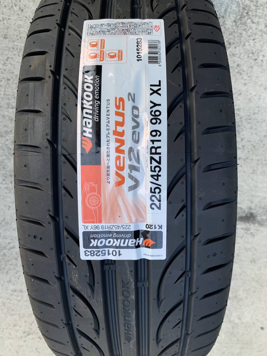 ■未使用品 ４本セット■HANKOOK(ハンコック)ventus V12 evo2 225/45ZR/19 96Y XL 1015283