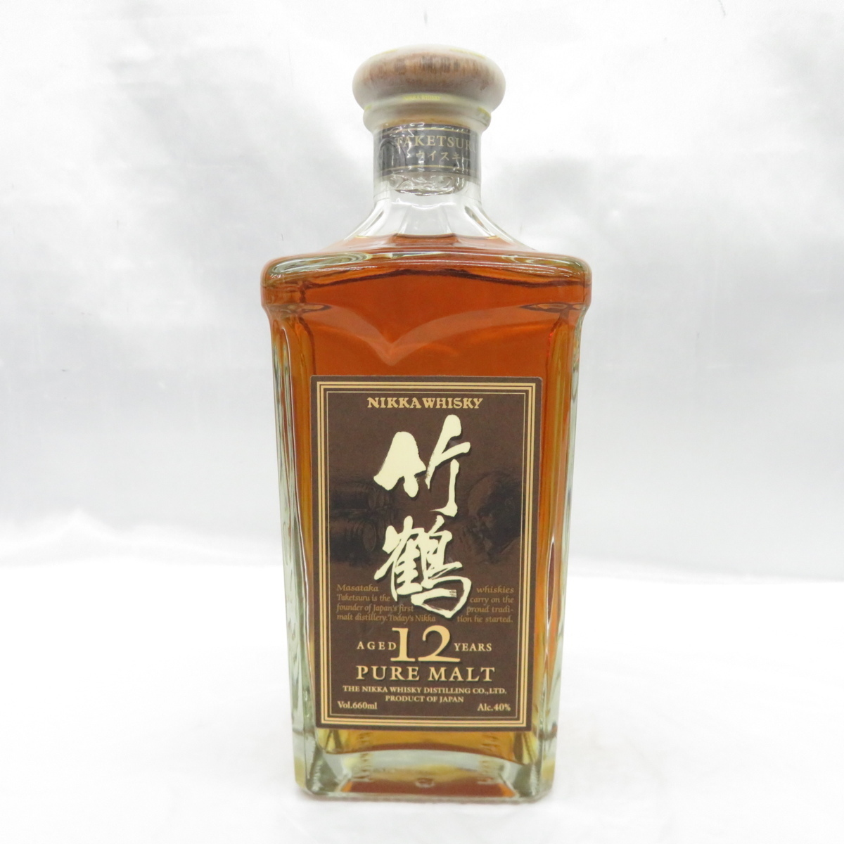 未開栓】NIKKA ニッカ 竹鶴 12年 ピュアモルト 角瓶 ウイスキー 660ml