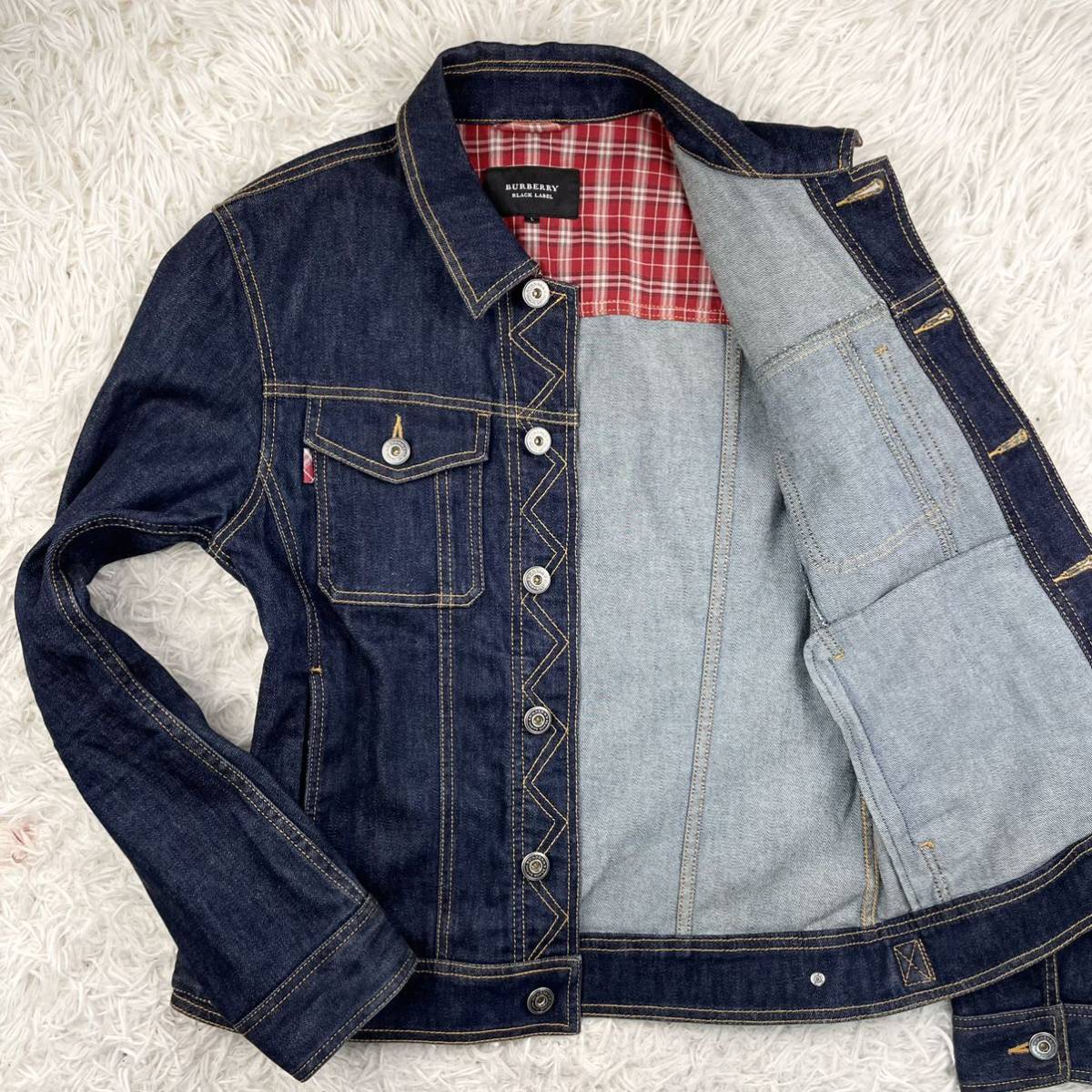 ヤフオク! - バーバリーブラックレーベル 【希少Lサイズ】BURBERR...