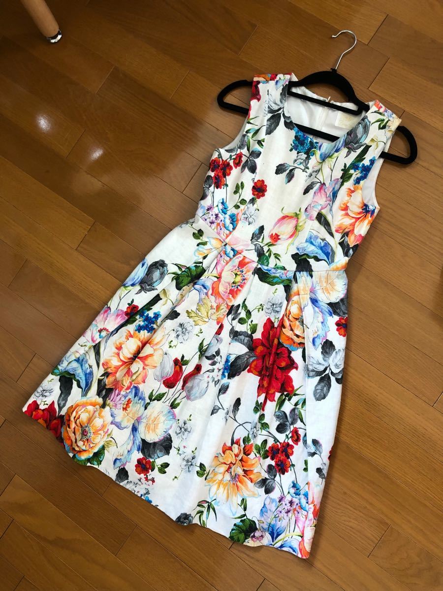 グレースコンチネンタル 花柄ワンピース ノースリーブワンピース 花柄