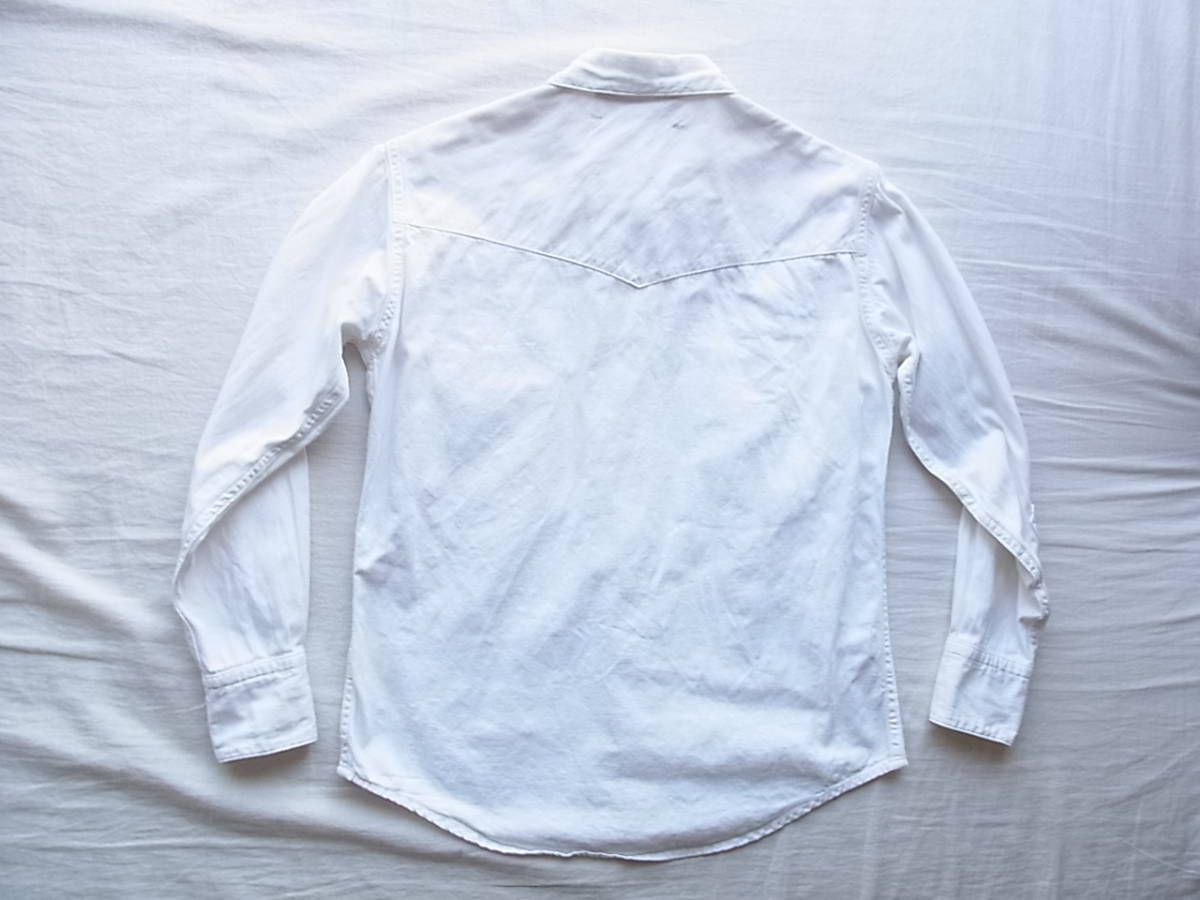 KITSUNE' キツネ　ホワイト ライトオンスデニム素材　ウエスタンシャツ　サイズ XS _画像6