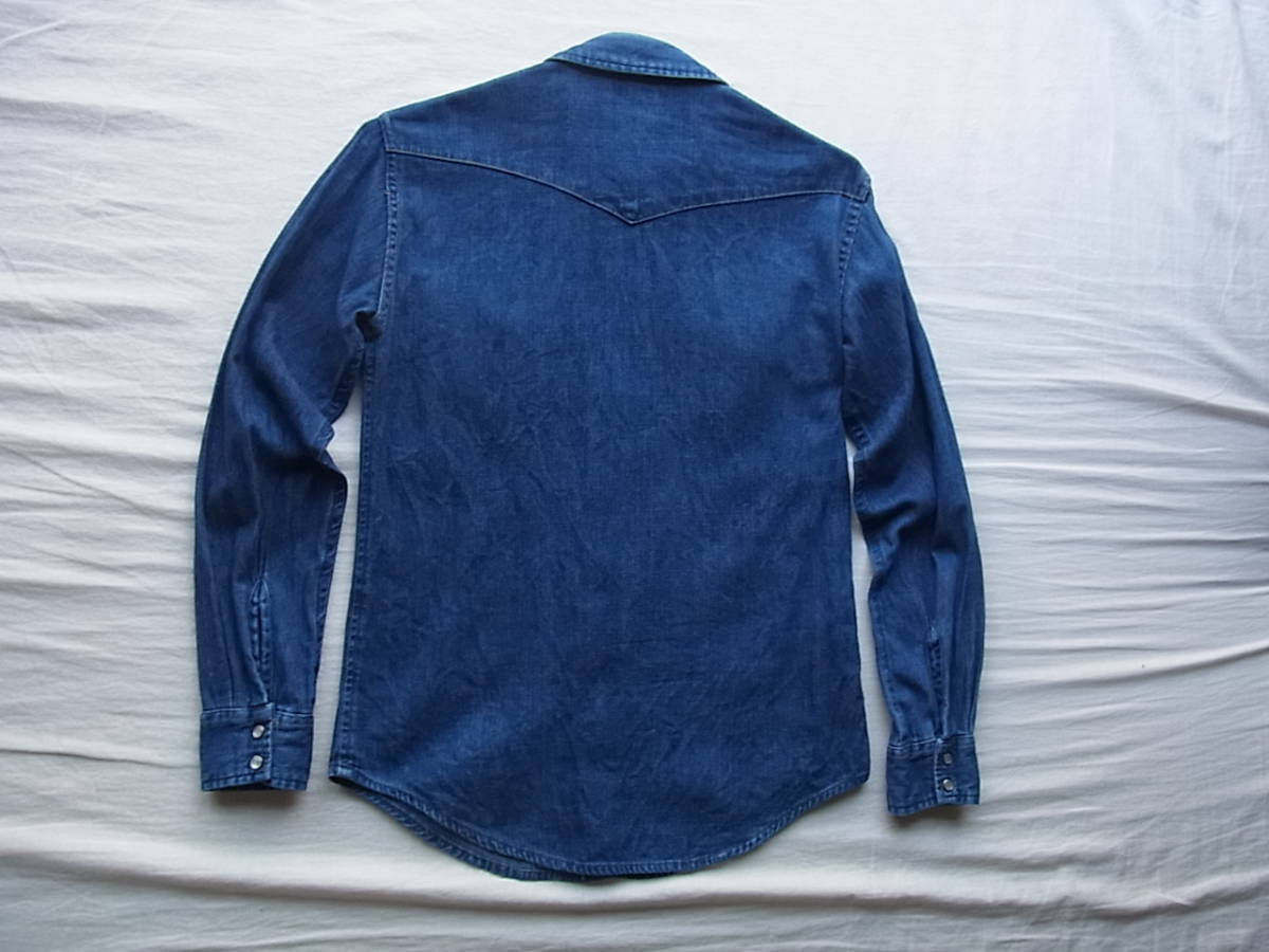  Hollywood Ranch Market BLUE BLUE. цвет Right on s Denim материалы рубашка в ковбойском стиле размер 2/M сделано в Японии 