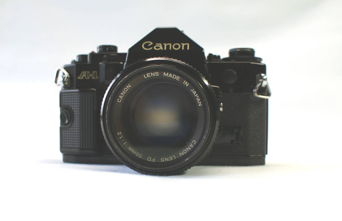 キャノンCanon　A-1　ブラック本体　+　FDレンズ　50mm　1:1.2　セット　一眼レフ　フィルムカメラ　通電OK　シャッター切れます　現状品_画像7
