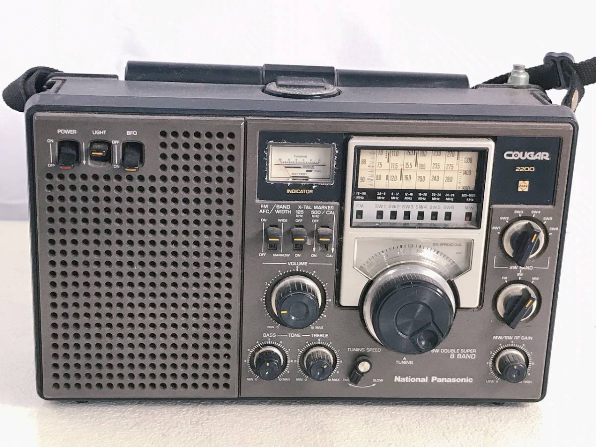 ト静】☆ National Panasonic RF-2200 COUGER 2200 BCLラジオ 現状品