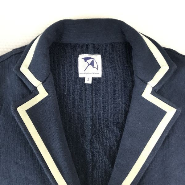  Arnold Palmer * cotton 100%/ tailored jacket [2/ lady's M/ navy blue × white ]Arnold Palmer*BG188