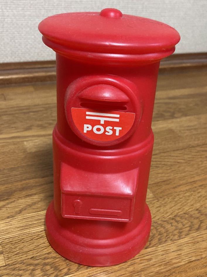 昭和レトロ 郵便ポスト 貯金箱 ソフビ 17.5センチの画像1