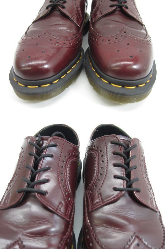 Dr.Martens ドクターマーチンVEGAN 3989 CHERRY RED CAMBRIDGE BRUSH UK6 24.5cm レディース 靴 □UT7968_画像9