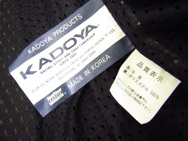 KADOYA カドヤ OHV レーシングジャケット レザージャケット SIZE:L