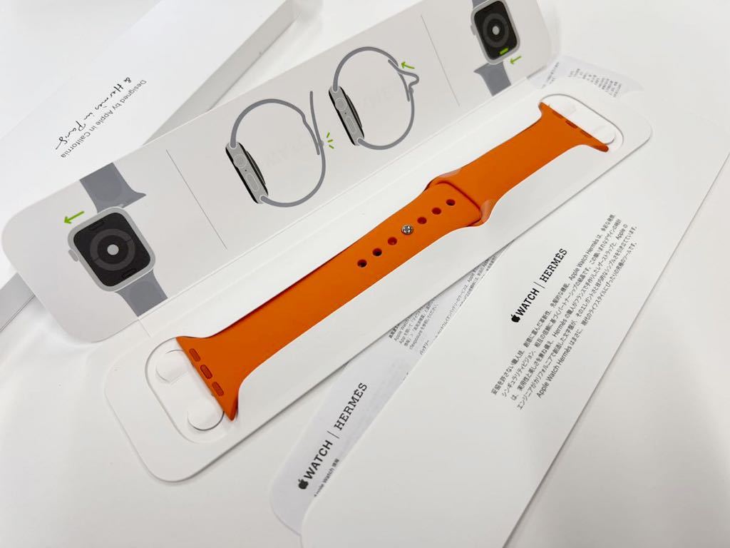 Hermèsオレンジスポーツバンド 新品Apple Watch アップルウォッチ 