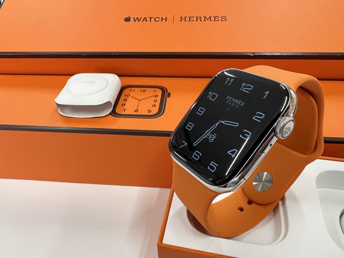 ☆美品 即決 Apple Watch series6 HERMES 44mm アップルウォッチ エルメス GPS+Cellular ステンレス シリーズ6  バッテリー93%