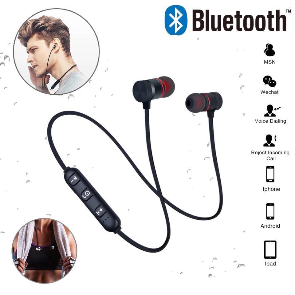 Bluetooth　イヤホン　ワイヤレスイヤホン iPhone　アンドロイド　対応 イヤホンマイク 両耳　USB 充電 高音質 重低音 ブラック 2_画像1