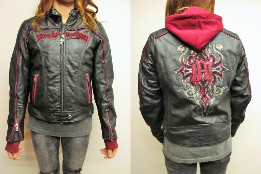 S ハーレーダビッドソン レディース BARCHETTA 3IN1 レザー ジャケット 革ジャン ライダース（女性 HarleyDavidson_HarleyDavidson barchettaレザーJKT　S