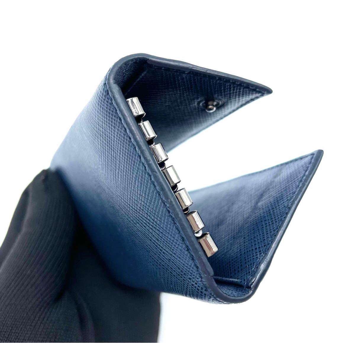 PRADA プラダ キーケース ネイビー レザー 美品 www.sman1abungsemuli