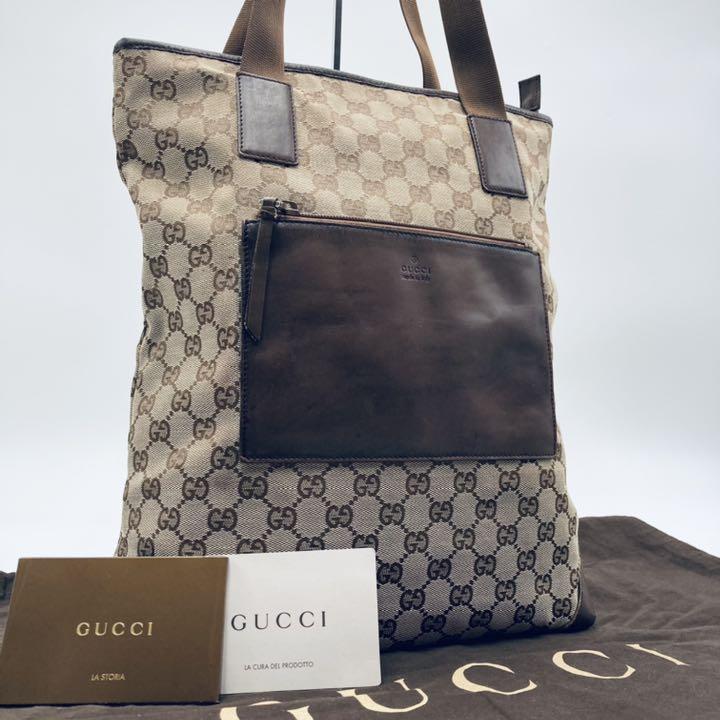 GUCCI グッチ GG 総柄 キャンバス ハンドバッグ ミニトート