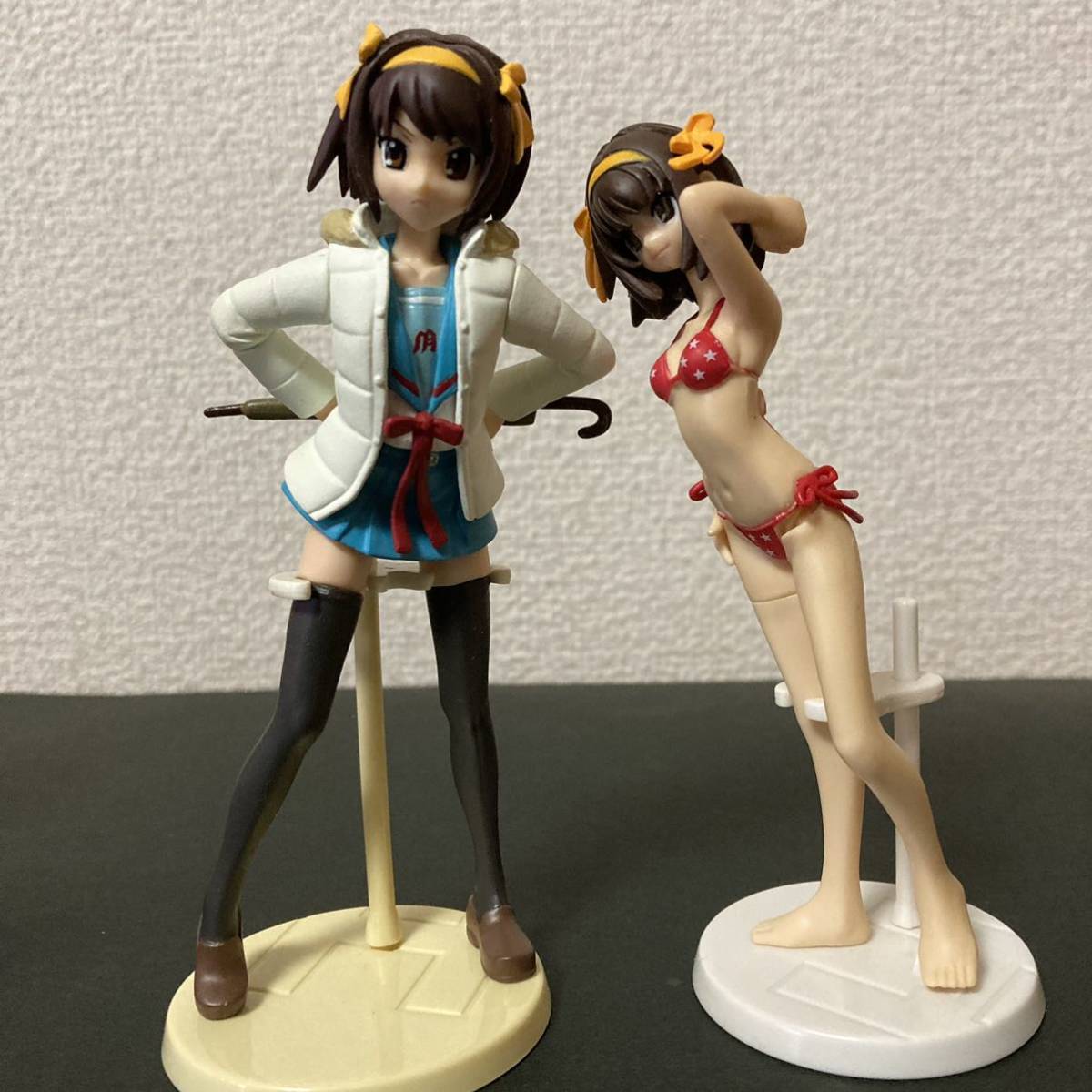 ☆涼宮ハルヒの憂鬱☆フィギュア 水着 制服 ハルヒ 長門有希 朝倉涼子