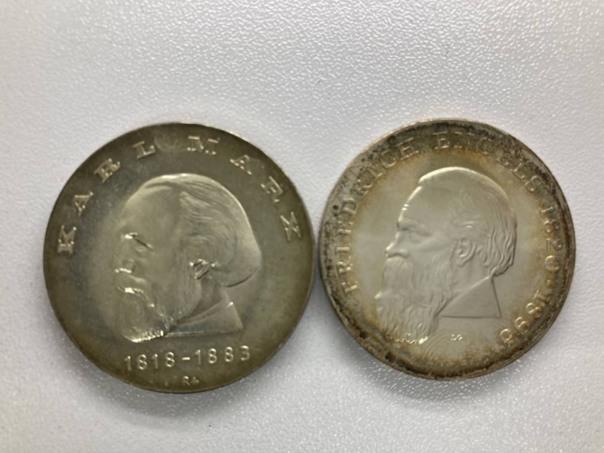 ヤフオク! - 東ドイツ 20マルク2枚セット 古銭 銀貨 海外銀貨...