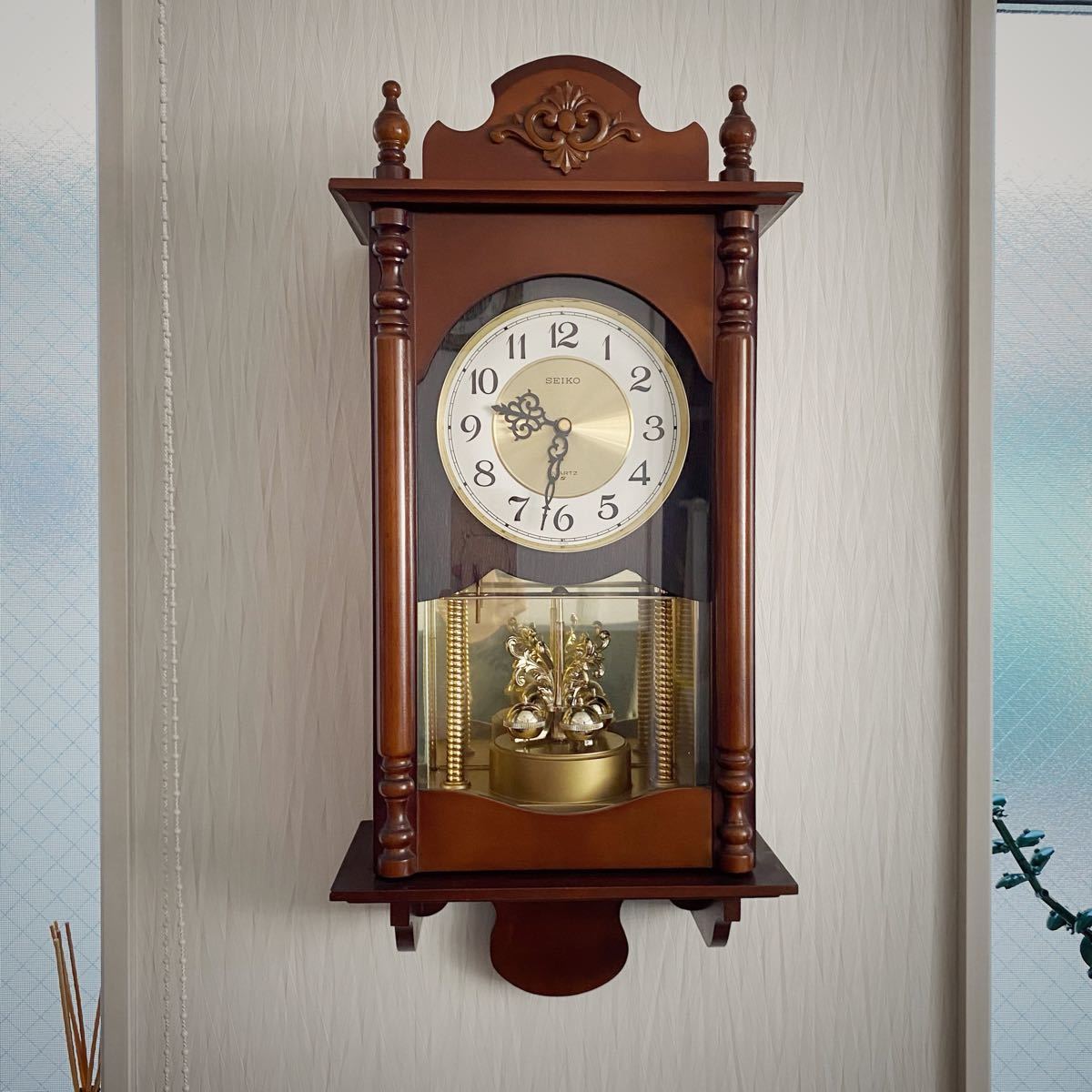 セイコー クルクル時計 高級アンティーク柱時計 動作品（¥12,500）